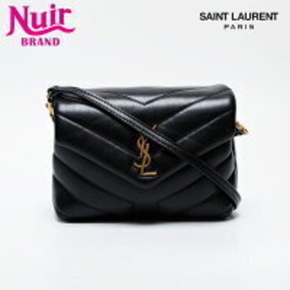 Yves Saint Laurent Loulou Leather Shoulder Bag Black